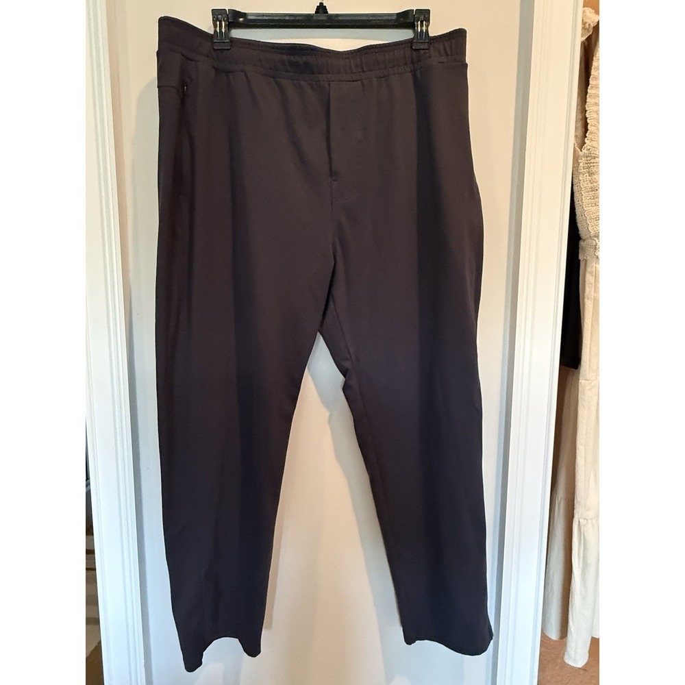 Public Rec Pants Mens 42x30 Gray Work Golf Performance Pull On Drawstring Waist